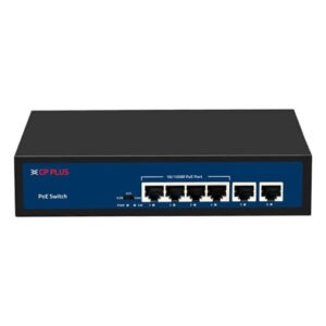 CP Plus 6 Port Fast Ethernet Switch with 4 PoE