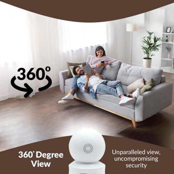 CP PLUS 2MP Full HD Smart Wi-Fi CCTV Home Security Camera | 360° with Pan Tilt | View & Talk | Motion Alert | Night Vision | SD Card (Upto 128 GB), Alexa & Google Support | IR Distance 10mtr | CP-E25A - Image 12